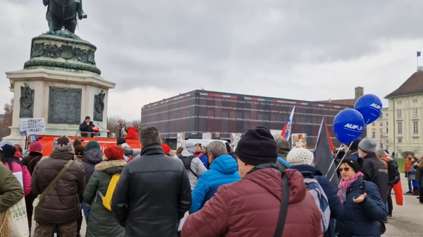 Митинг в Вене против антироссийских санкций