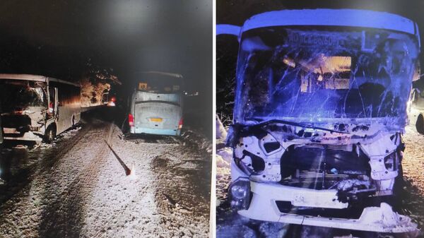 ДТП с двумя автобусами в Ленинградской области, в результате которого пострадали 5 человек, сообщает региональная