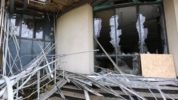 Разрушенное здание планетария в Донецке после обстрела со стороны ВСУ Ворошиловского и Калининского района города