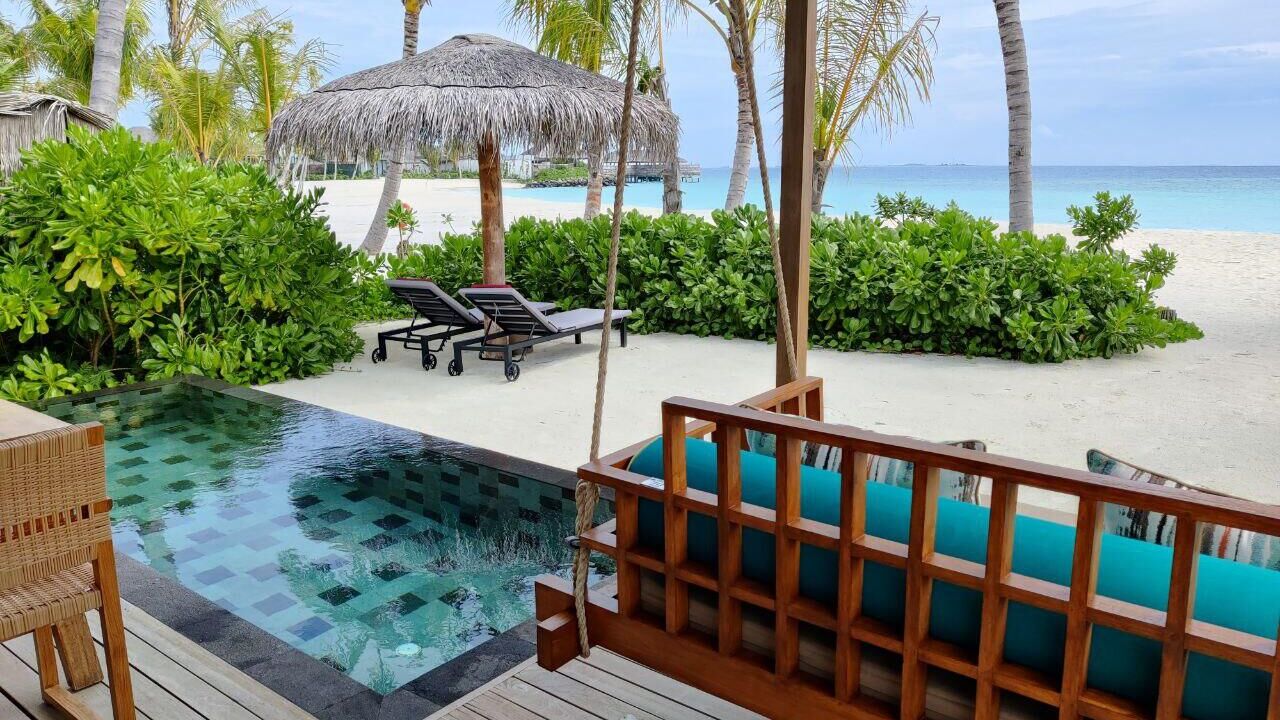 Hilton Maldives Amingiri Resort & SPA. Вид на Индийский океан с виллы - РИА Новости, 1920, 09.11.2023