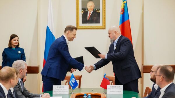 Губернатор КуZбасса Сергей Цивилев и первый вице-президент Газпромбанка Роман Панов подписали соглашение о сотрудничестве