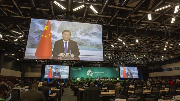 Выступление председателя КНР Си Цзиньпиня на открытии заседания COP15 