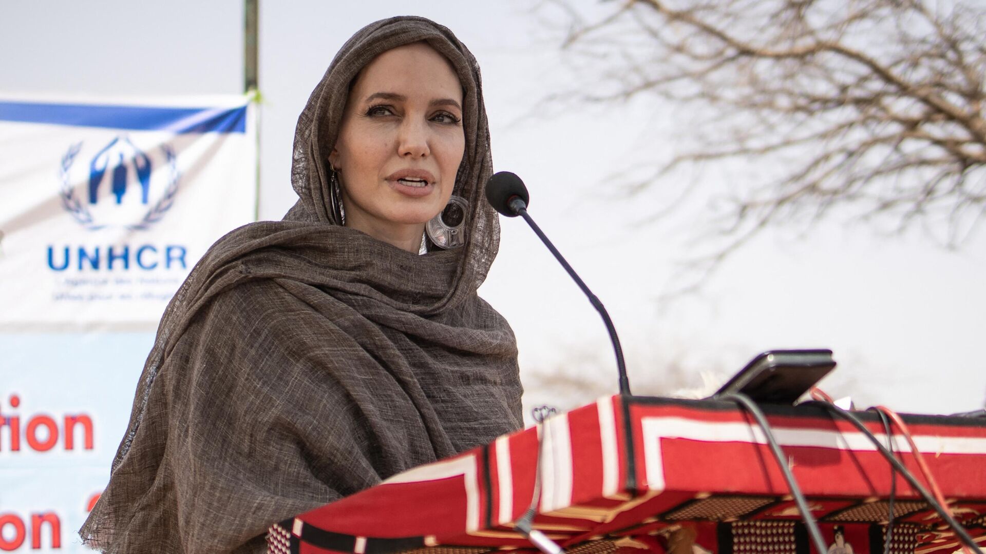 Американская актриса Анджелина Джоли в качестве спецпосланника Управления Верховного комиссара ООН по делам беженцев в Буркина-Фасо  Американская актриса Анджелина Джоли в качестве спецпосланника Управления Верховного комиссара ООН по делам беженцев в Буркина-Фасо  - РИА Новости, 1920, 16.12.2022