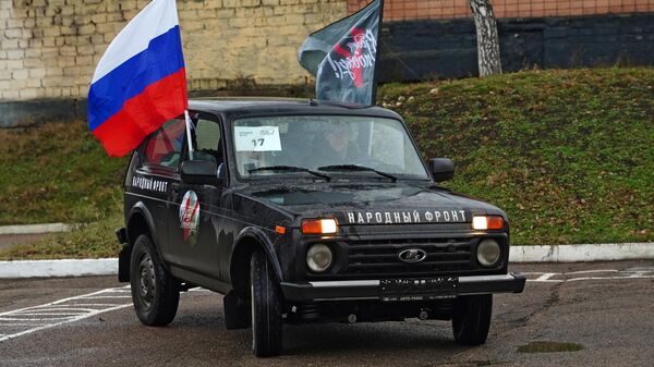 Автомобиль Нива, переданный Общероссийским народным фронтом Народной милиции ЛНР