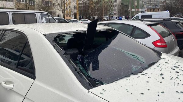 Разбитые автомобили в Белгородской области. 18 декабря 2022 года