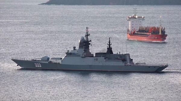 Выход кораблей Тихоокеанского флота на российско-китайские учения