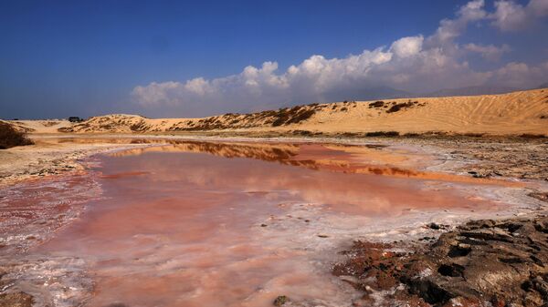 Розовое озеро в Рас-эль-Хайме