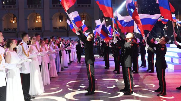 VII Международный благотворительный кадетский бал в Гостином дворе в Москве