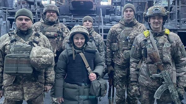 Заместитель министра обороны Украины Анна Маляр в Артемовске (украинское название — Бахмут)