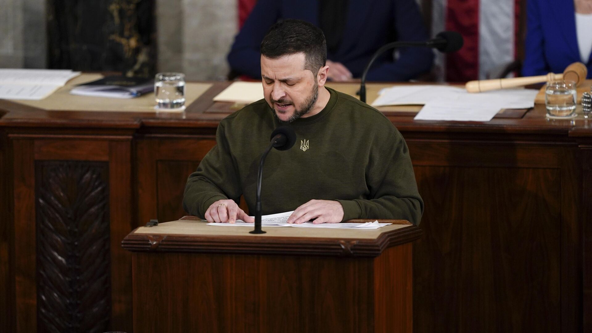 Ukrainian President Volodymyr Zelensky speaks at the joint congress of Congress in Washington - RIA Novosti, 1920, 13.03.2023