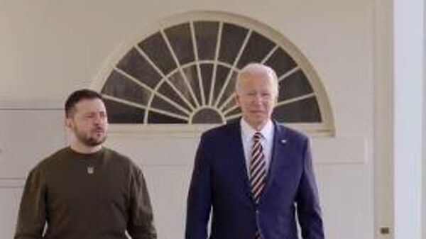 Президент США Джо Байден и президент Украины Владимир Зеленский во время встречи в Вашингтоне