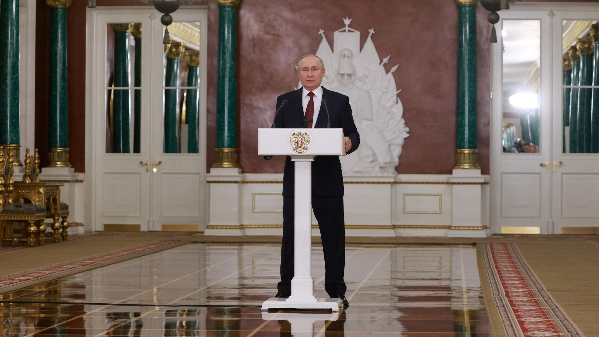 Президент России Владимир Путин на пресс-конференции по итогам заседания Государственного Совета - РИА Новости, 1920, 24.12.2022