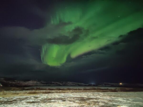 Северное сияние со смартфона Северное сияние со смартфона