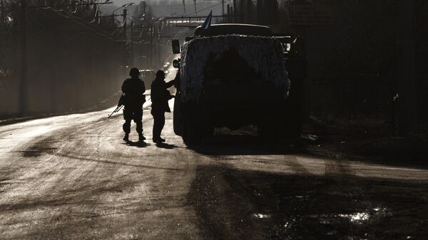 Украинские военные на окраине Артемовска. Архивное фото