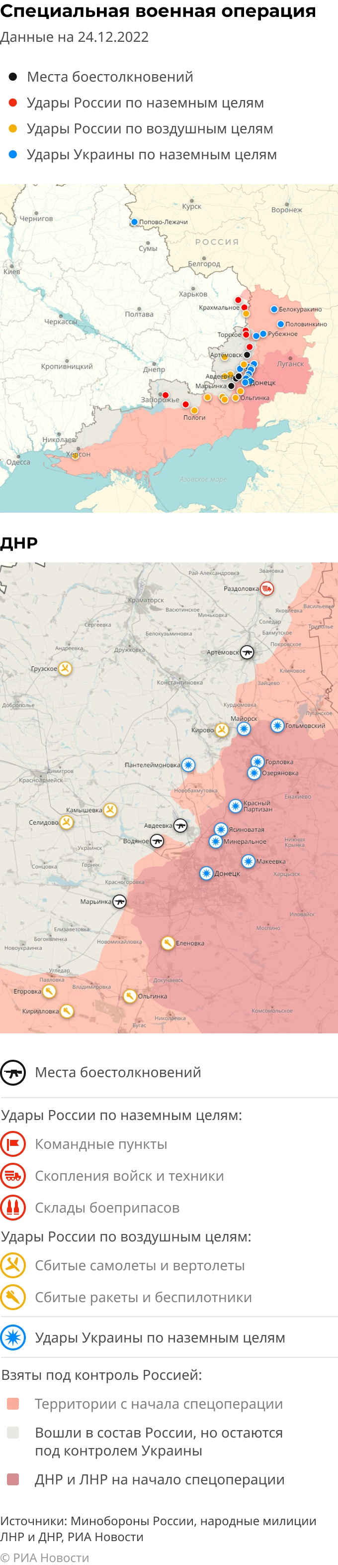 Карта боевых действий на Украине сейчас: военная спецоперация на сегодня