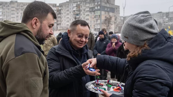 Вручение ключей от новой квартиры в Мариуполе