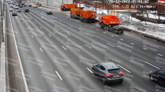 ДТП на внутренней стороне 82-го км МКАД