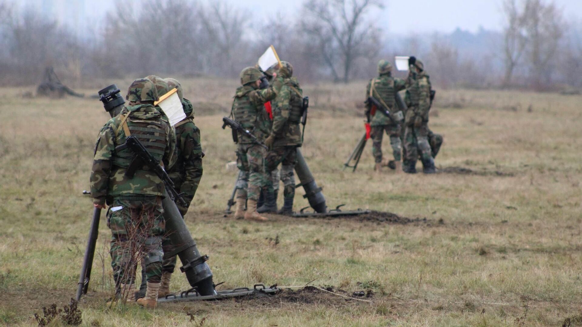 Военнослужащие пехотной бригады во время учений на полигоне в Молдавии - РИА Новости, 1920, 02.05.2024