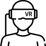 Человек в шлеме VR