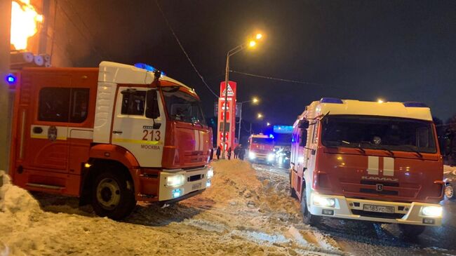 Ликвидация последствий пожара в нежилом здании в городском округе Солнечногорск