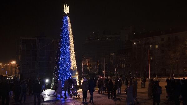 Рождественская ель в Киеве, 23 декабря 2022 