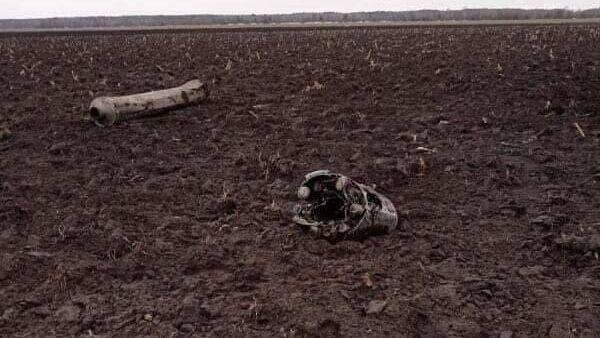 Части украинской ракеты на территории Беларуси