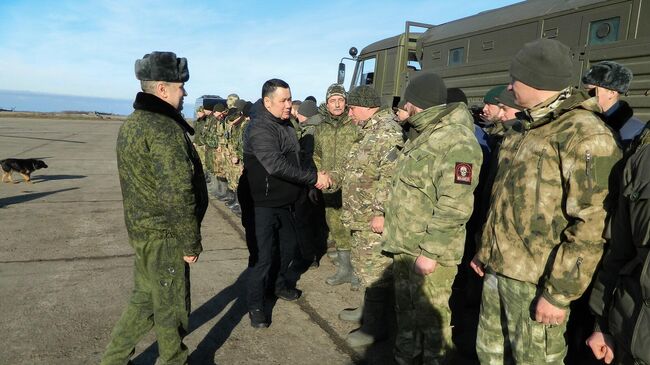 Губернатор Игорь Руденя в прифронтовой зоне проведения специальной военной операции встретился с военнослужащими из Тверской области и других регионов России