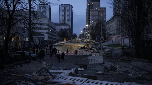 Последствия взрыва в Киеве