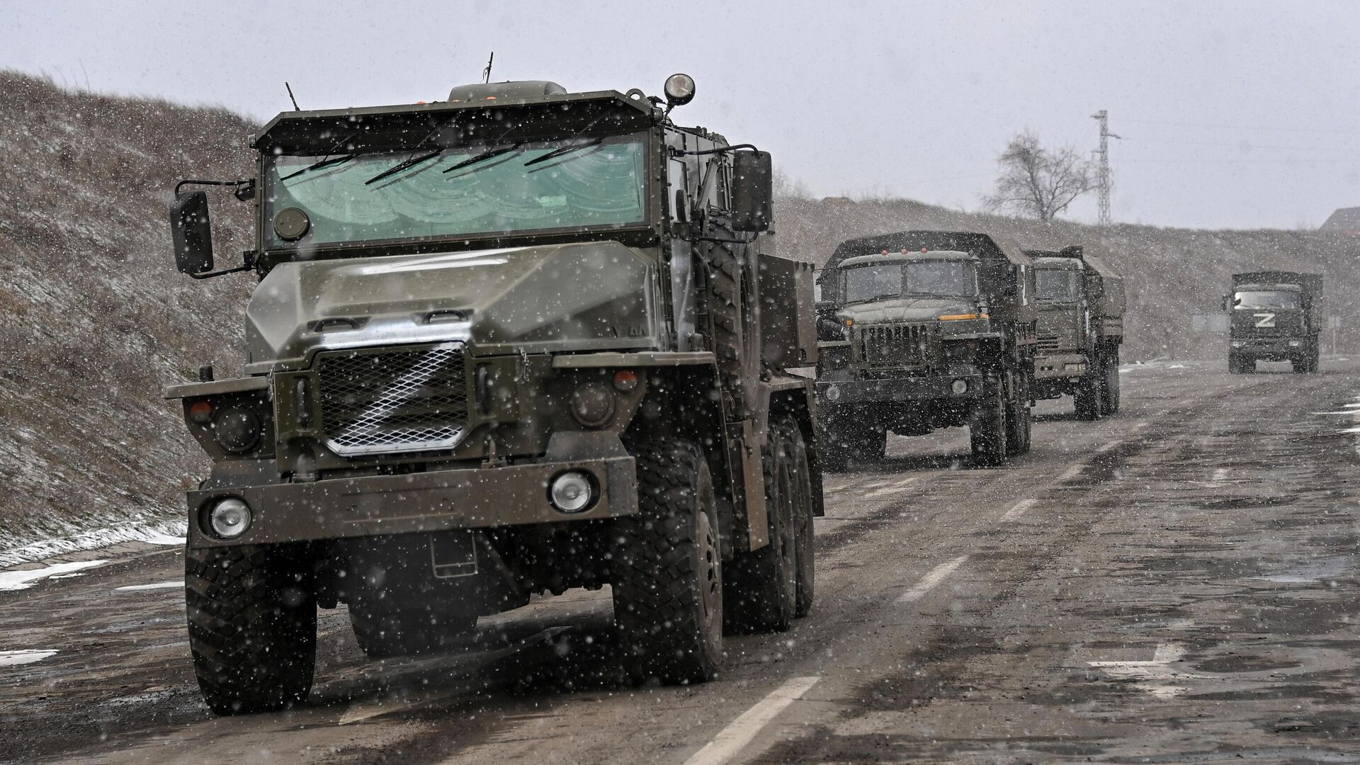 Колонна российской военной техники - РИА Новости, 1920, 13.01.2023