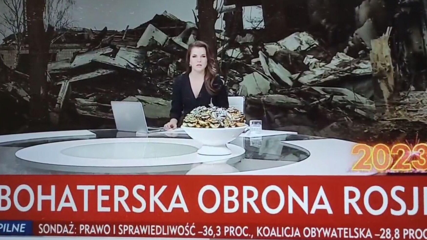 Скриншот трансляции польского телеканала TVP Info - РИА Новости, 1920, 04.01.2023