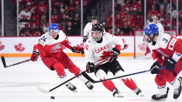 Хоккеист сборной Канады Коннор Бедард в финале МЧМ-2023
