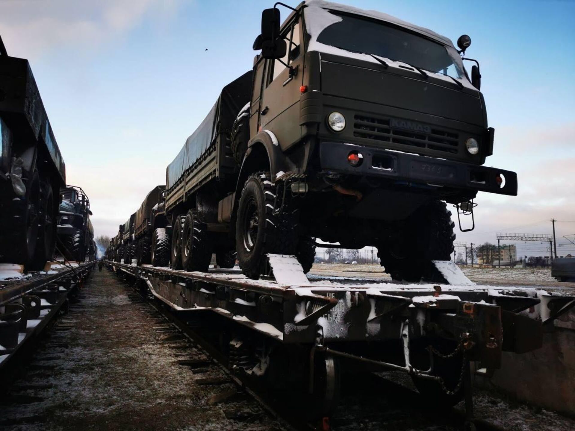 В Белоруссию прибыл эшелон российской военной техники - РИА Новости,  06.01.2023