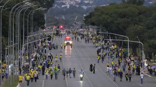 Протестующие в Бразилиа