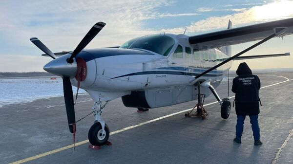 Самолет Cessna, у которого при посадке в аэропорту Хабаровска произошло повреждение стойки шасси. 10 января 2023