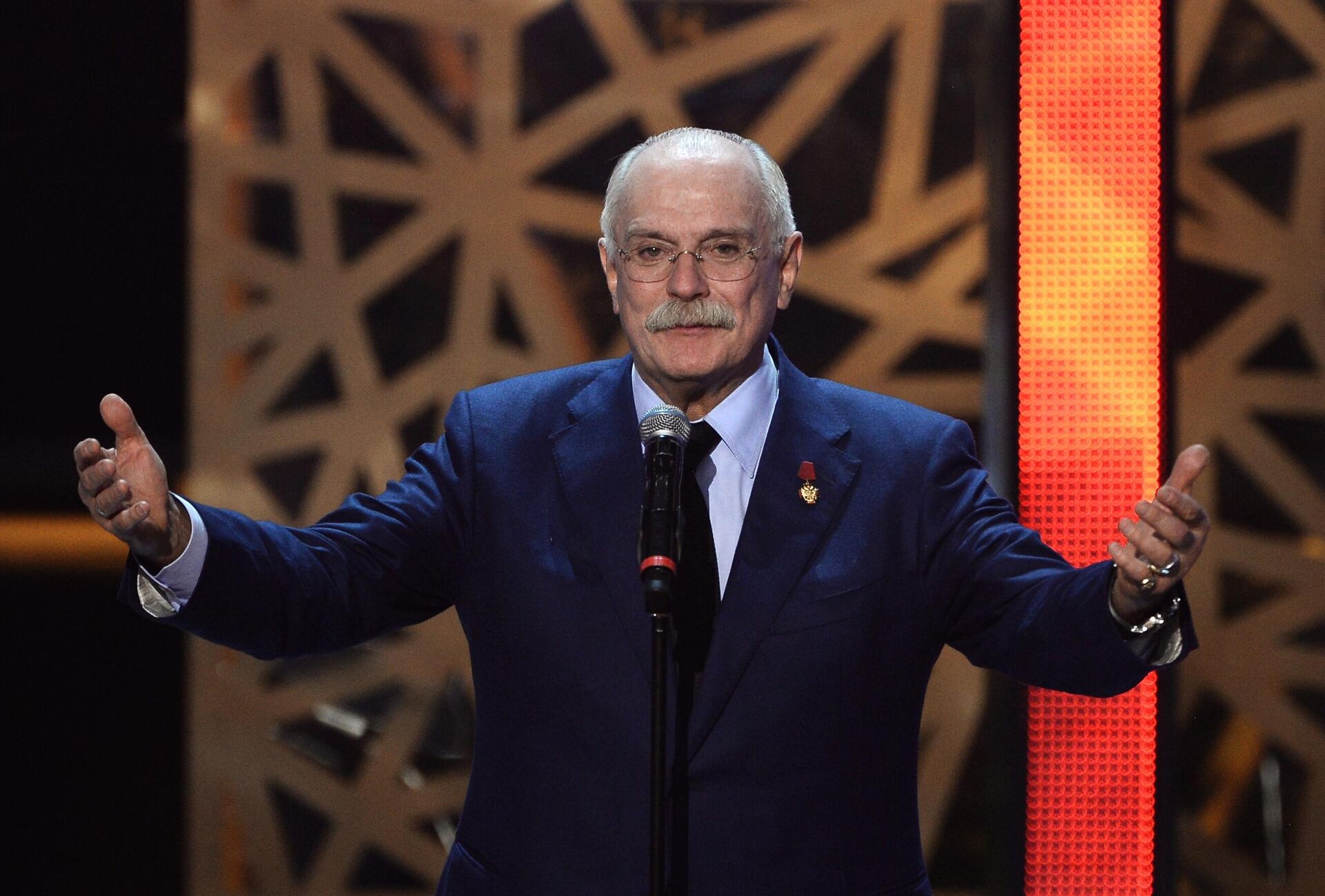 Director, head of the Union of Cinematographers of Russia Nikita Mikhalkov at the Golden Eagle film award ceremony founded by the National Film Academy - RIA Novosti, 1920, 23.03.2023