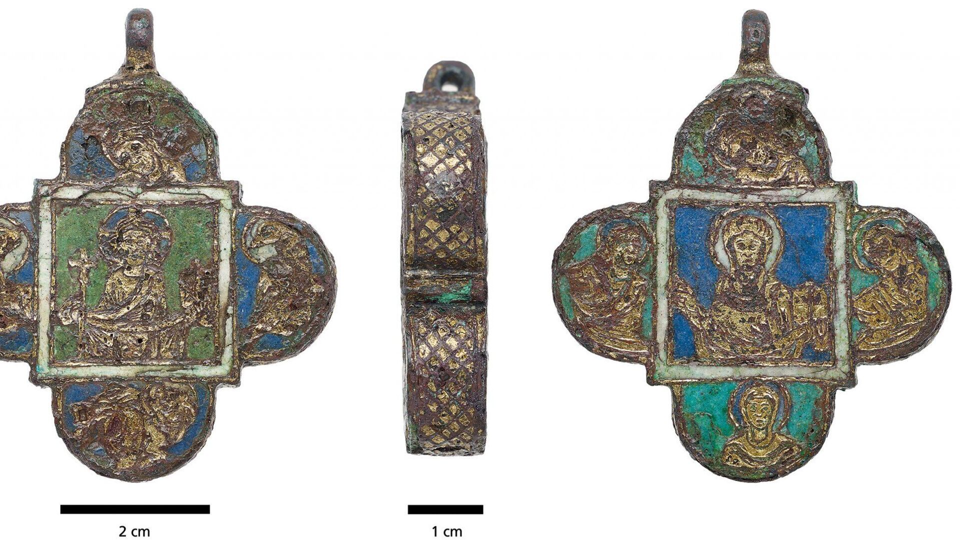 Восстановленный средневековый кулон, найденный в 2008 в районе города Майнца, Германия - РИА Новости, 1920, 13.01.2023
