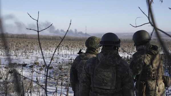 Украинские военные в районе Соледара