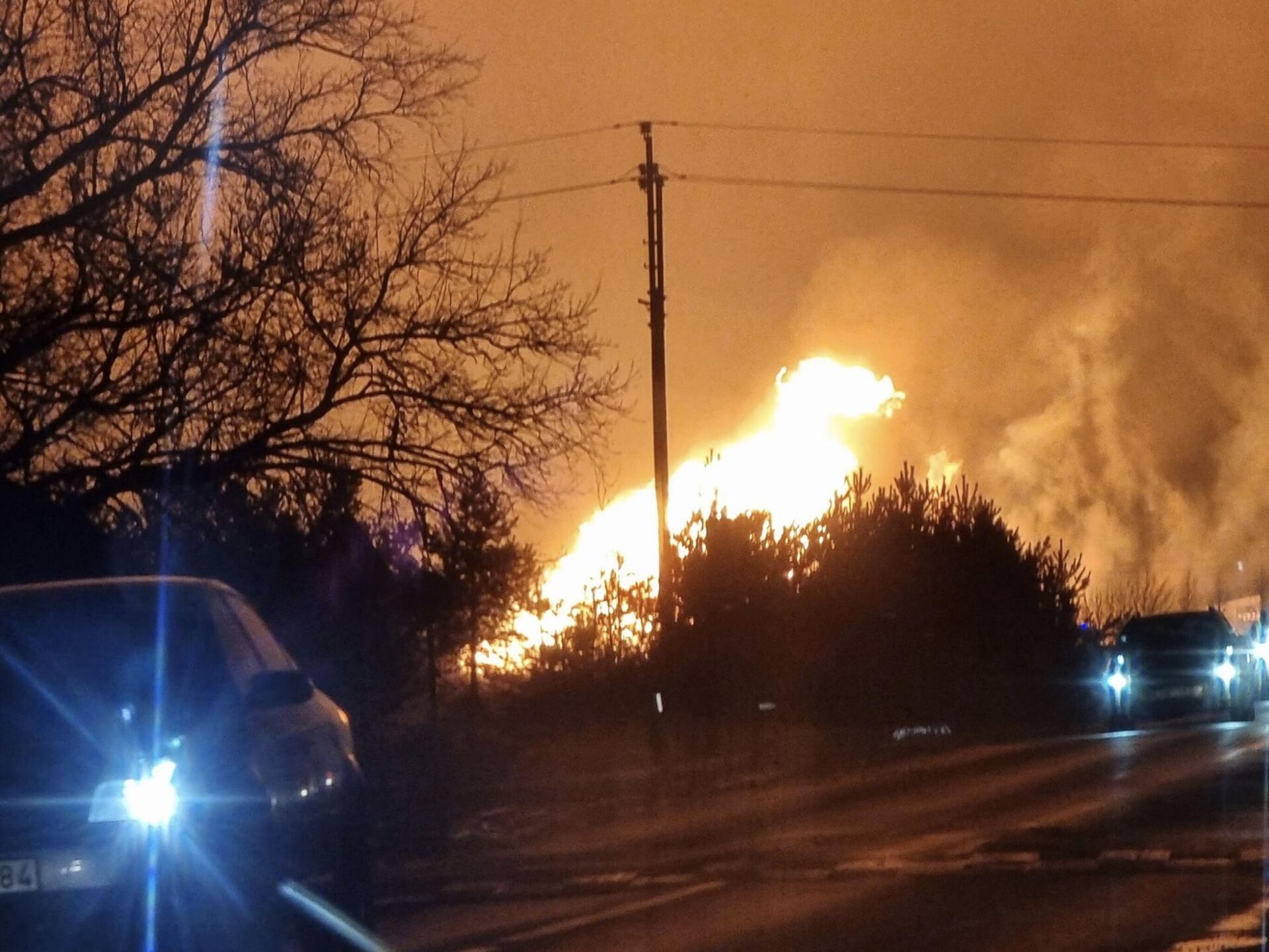 Пожар на газопроводе в Пасвальском районе Литвы - РИА Новости, 1920, 13.01.2023