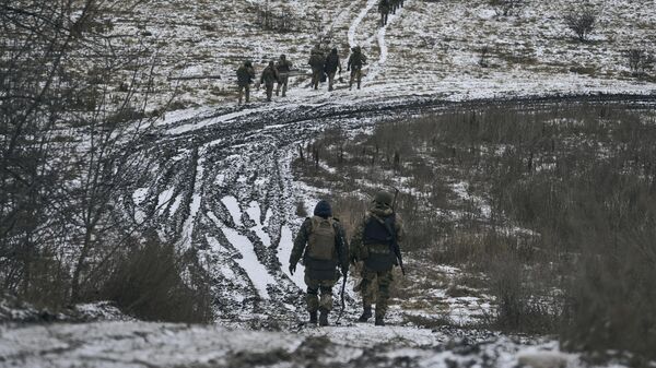 Украинские солдаты возле Артемовска