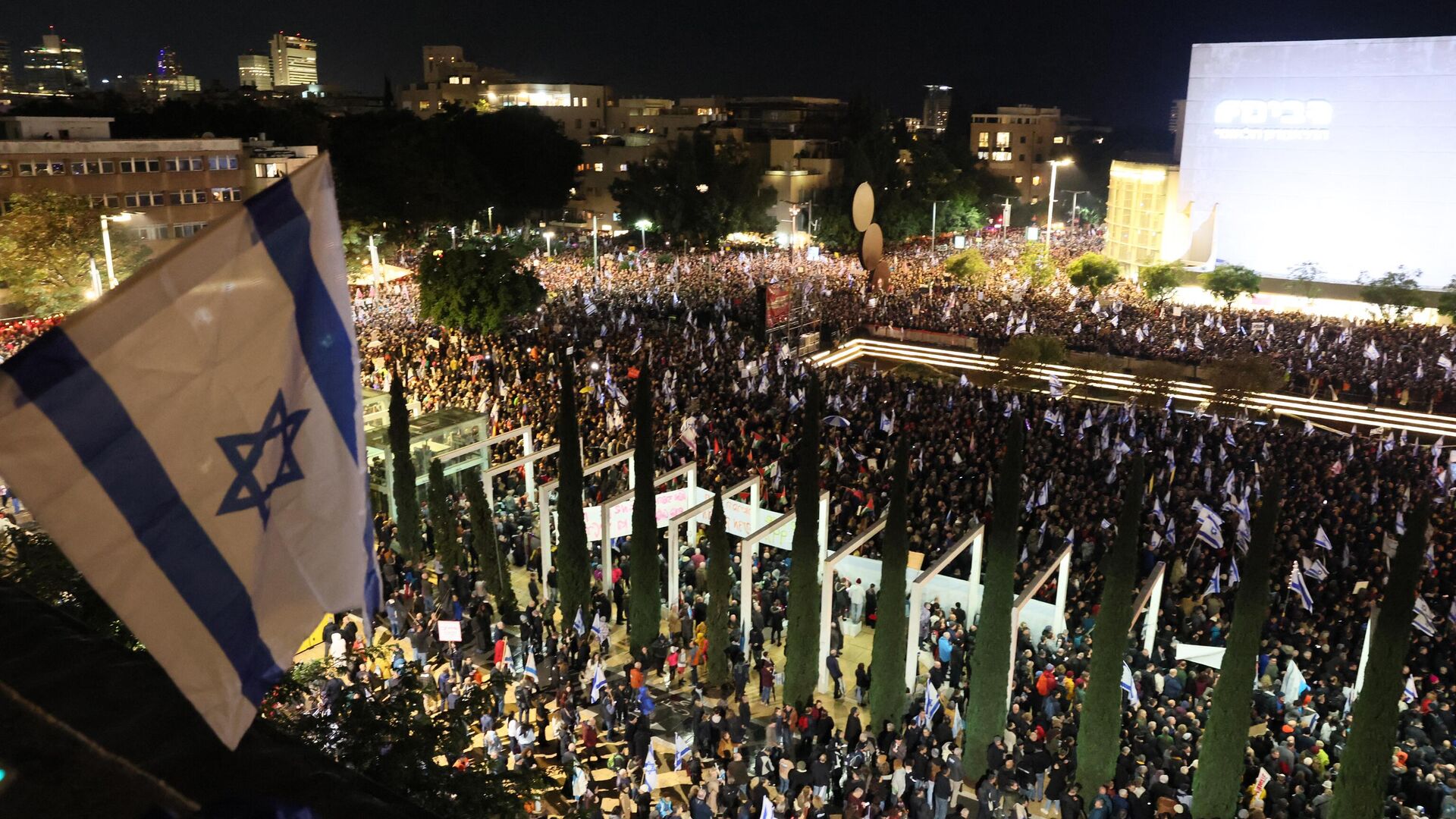 Антиправительственный протест в Тель-Авиве, Израиль - РИА Новости, 1920, 14.01.2023