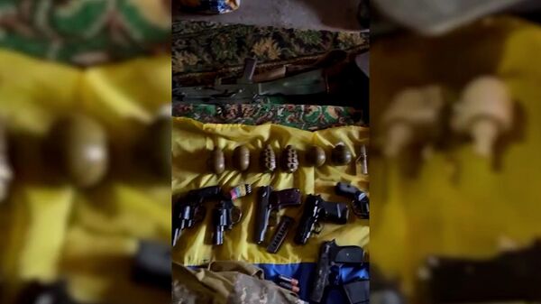 Схрон с оружием и боеприпасами украинских террористов в Запорожской области