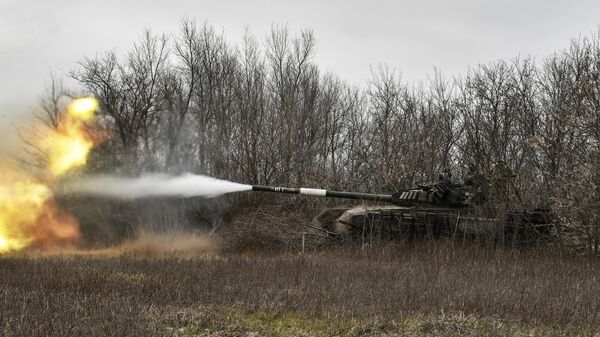 Танк Т-72 в южном секторе спецоперации