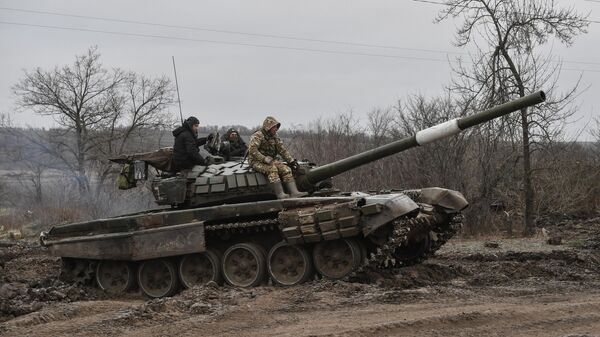 Танк Т-72 Вооруженных сил России в зоне СВО