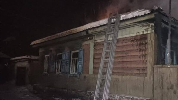 Пожар в частном доме в Слюдянке в Иркутской области