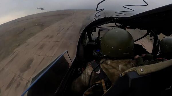 Работа экипажей вертолетов Ка-52 и Ми-28 в зоне СВО