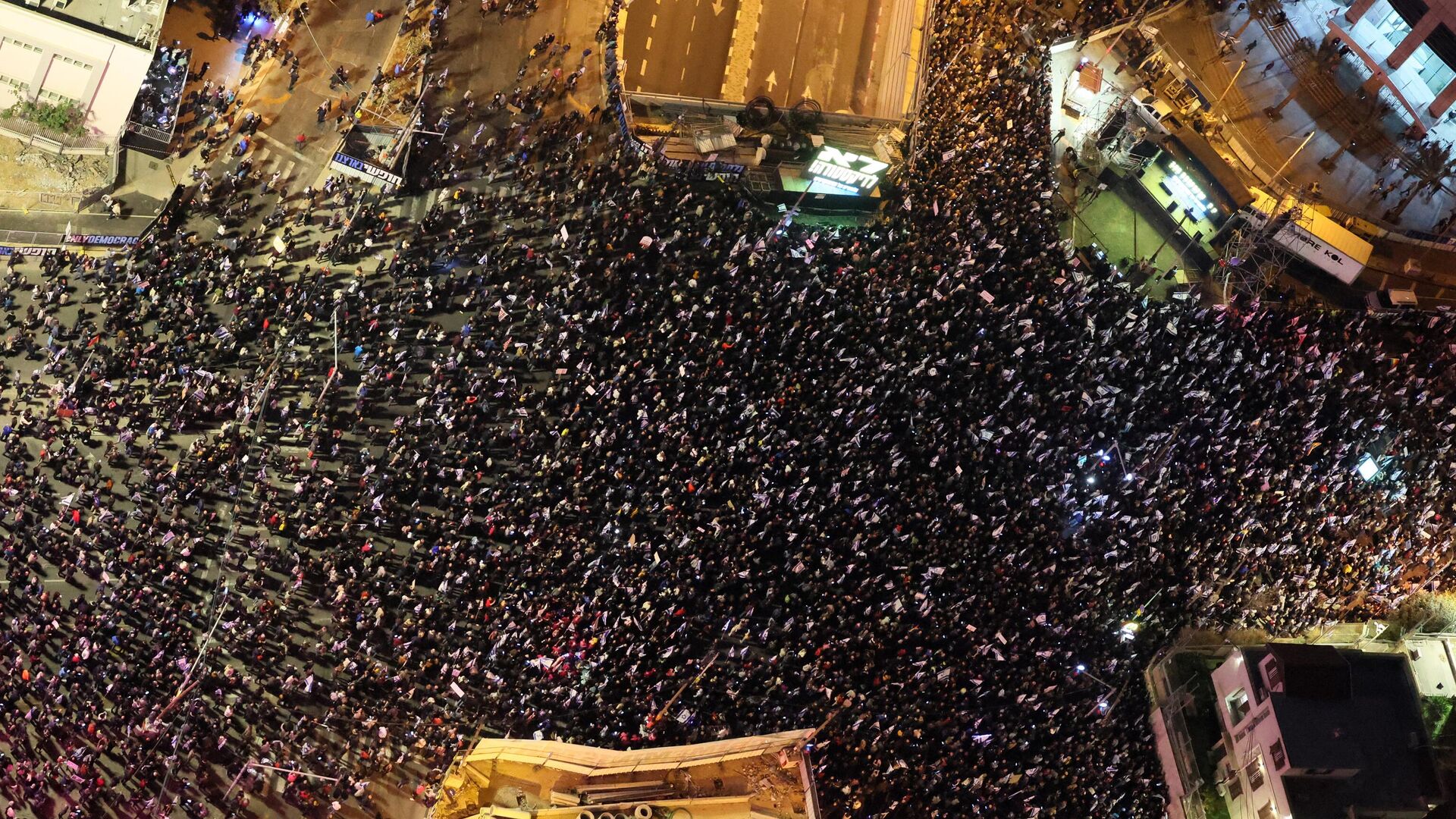Акция протеста в Тель-Авиве, Израиль. 21 января 2023 - РИА Новости, 1920, 21.01.2023