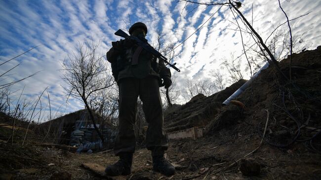 Военнослужащий ВС РФ в зоне проведения специальной военной операции