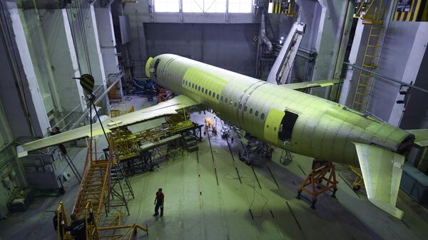 Монтаж стенда для испытаний планера импортозамещенной версии Superjet-100 (SSJ-NEW) в СибНИА