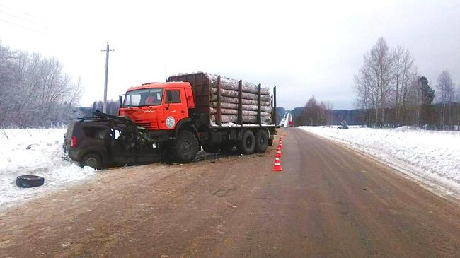 Место ДТП в Слободском районе Кировской области