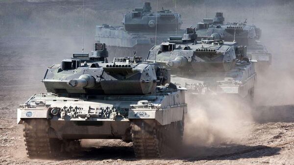 Танки Leopard 2 армии Германии. Архивное фото